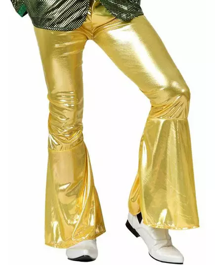 Męskie złote spodnie disco, Rozmiar: Medium/Large
