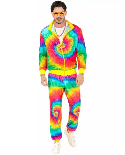 Neonowy dres Tie and Dye dla dorosłych w dużym rozmiarze, Rozmiar: XX-Large