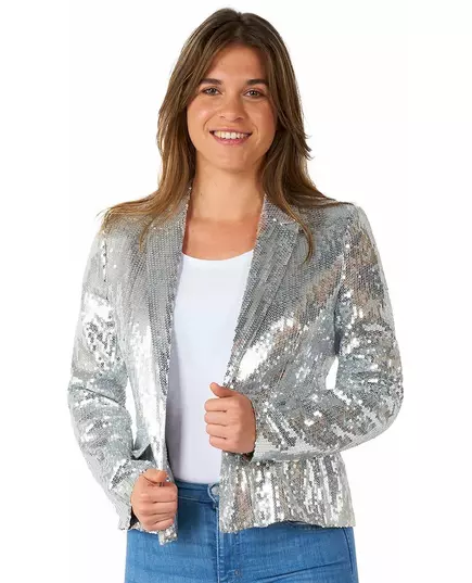Marynarka Suitmeister™ ze srebrnymi cekinami dla kobiet, Rozmiar: Small (EU 38-40)