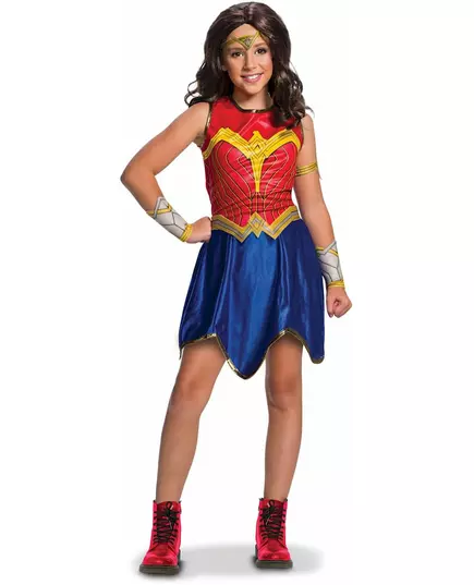 Klasyczny kostium Wonder Woman Liga Sprawiedliwości™ dla dziewczynek, Rozmiar: 3-4 lat (90 to 104 cm)