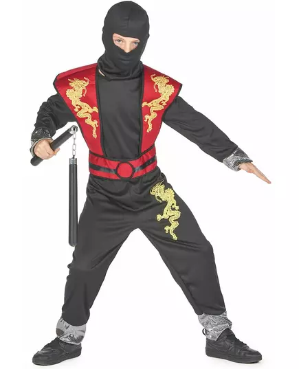 Kostium ninja żółtego smoka dla chłopca, Rozmiar: 4-6 lat (110-120 cm)