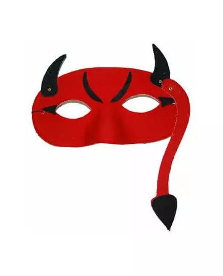 Halloweenowy dorosły diabeł maska wenecka