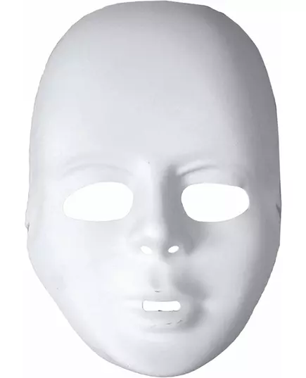 Biała plastikowa maska