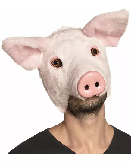 Maska pluszowa świnia dla dorosłych