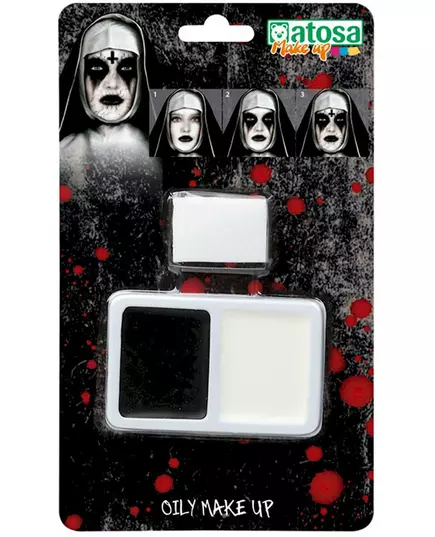 Czarno-biała paleta do makijażu Halloween