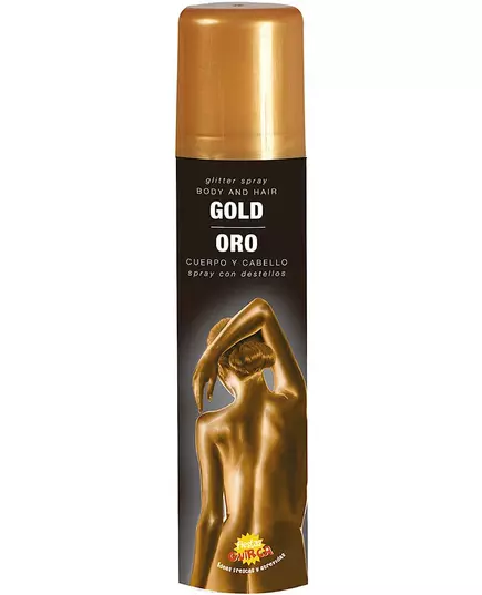 Złoty brokat do ciała w sprayu 75 ml