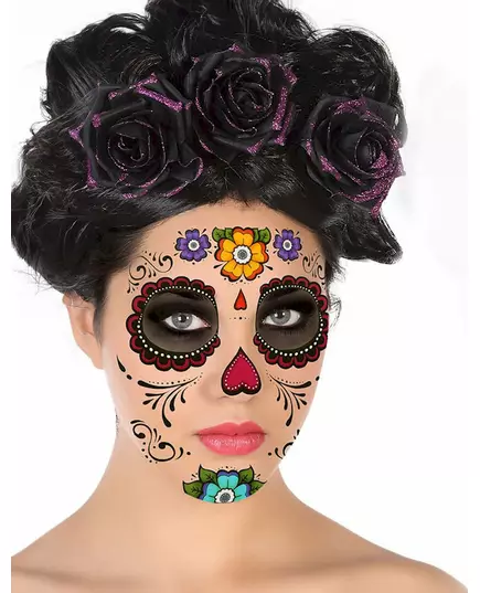 Dia de los muertos tatuaż na twarzy