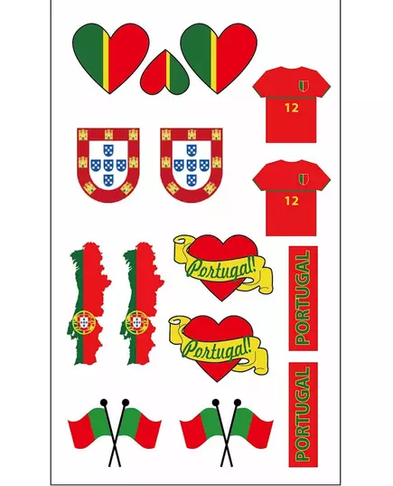 Tymczasowe tatuaże kibica Portugalii