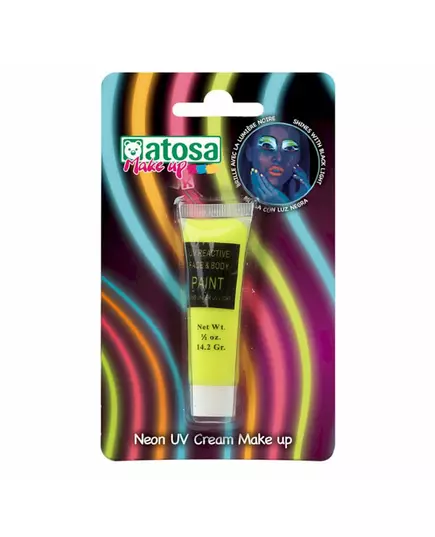 Żółta neonowa tubka do makijażu UV
