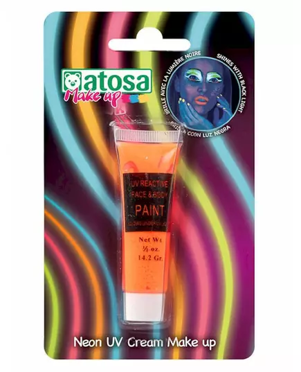 Pomarańczowa neonowa tubka do makijażu UV