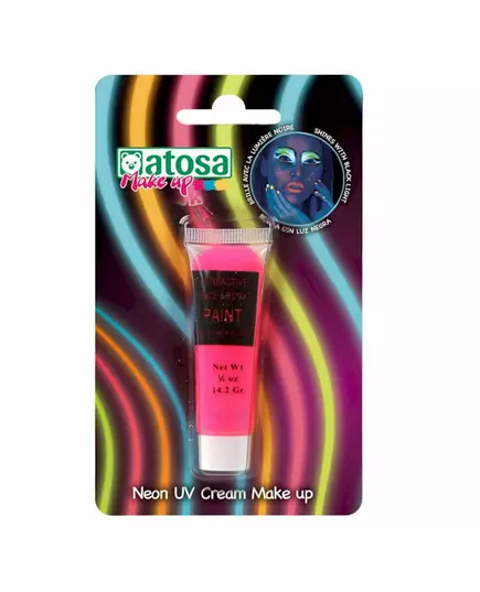 Różowa neonowa tubka do makijażu UV