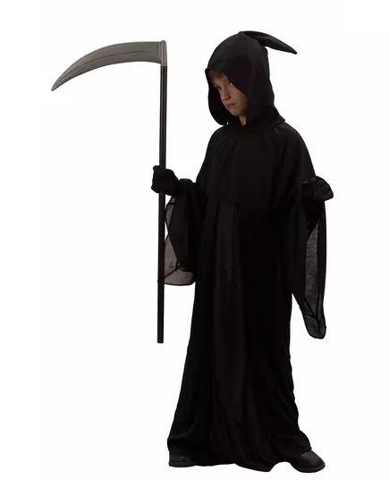 Kostium Czarnego Żniwiarza dla dzieci na Halloween, Rozmiar: 7-9 lat (120-130 cm)