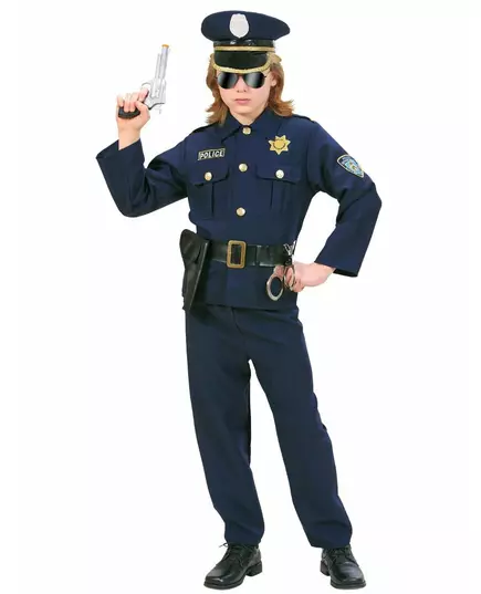 Kostium policjanta granatowy dla chłopca, Rozmiar: 5-7 lat (128 cm)