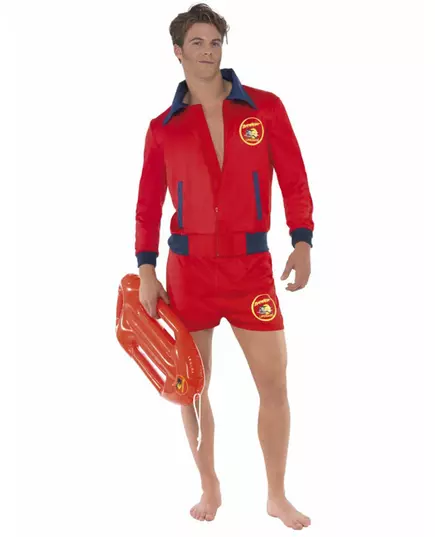 Czerwony kostium ratownika Baywatch dla dorosłych, Rozmiar: Large