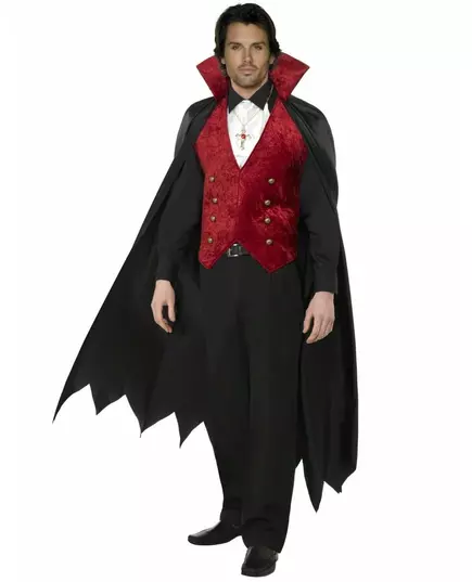 Kostium wampira z peleryną dla mężczyzn Halloween, Rozmiar: Medium