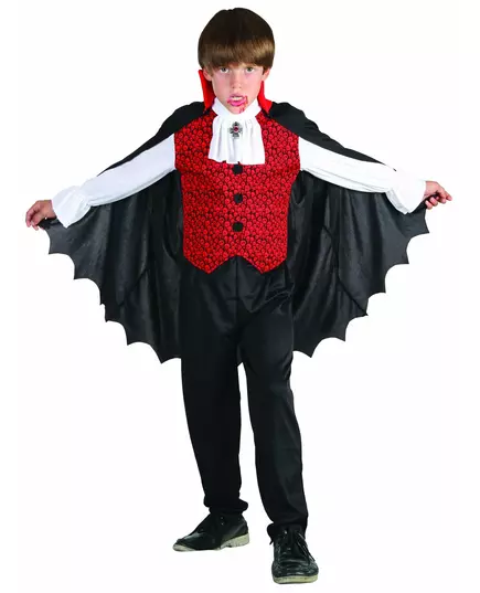 Kostium czerwonego wampira na Halloween, Rozmiar: 10-12 lat (130-140 cm)