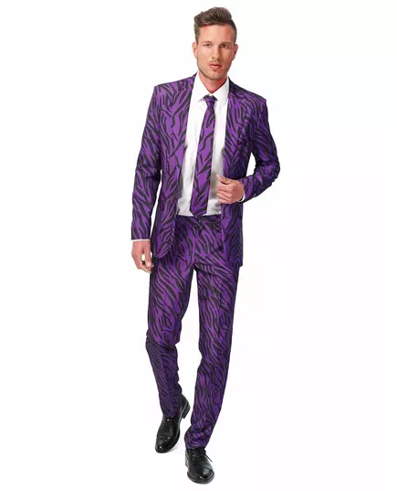 Męski fioletowy garnitur Mr. Tiger Suitmeister™, Rozmiar: XL(EU58)