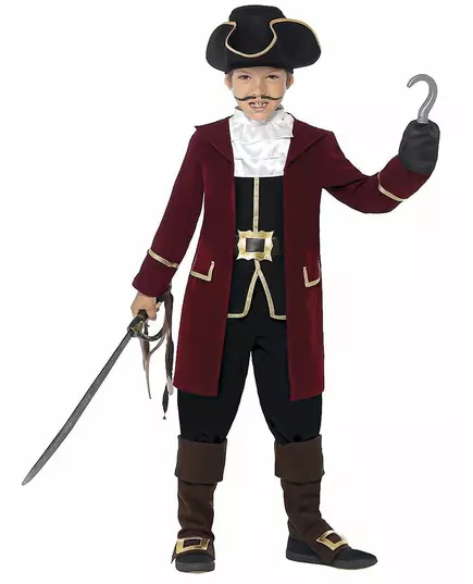 Kostium kapitan piratów dla chłopca, Rozmiar: 7-9 lat (130/143 cm)