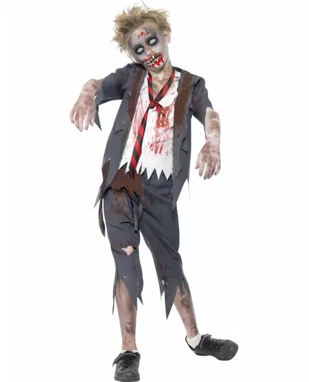 Kostium zombie dla chłopca na Halloween, Rozmiar: 10-12 lat (145/158 cm)