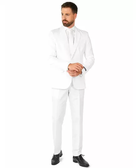 Suitmeister™ Męski Biały Garnitur Mr. Solid, Rozmiar: X-Large (EU 56-58)