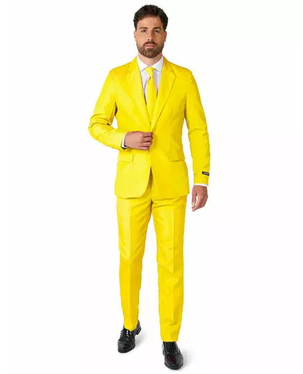 Suitmeister™ Męski Żółty Garnitur Mr. Solid, Rozmiar: Large (EU 52-54)