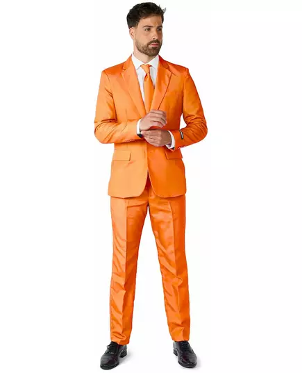 Garnitur męski Suitmeister™ Mr. Solid pomarańczowy, Rozmiar: Medium (EU 48-50)