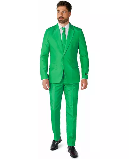Suitmeister™ Męski Zielony Garnitur Mr. Solid, Rozmiar: Large (EU 52-54)