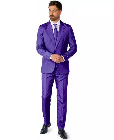 Suitmeister™ Męski Fioletowy Garnitur Mr. Solid, Rozmiar: Large (EU 52-54)