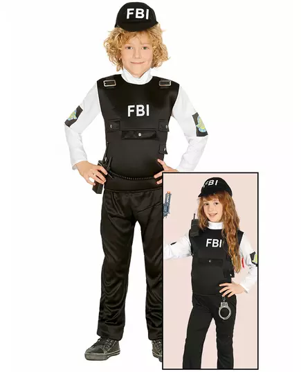 Kostium FBI dla dzieci, Rozmiar: 10-12 lat (142-148 cm)