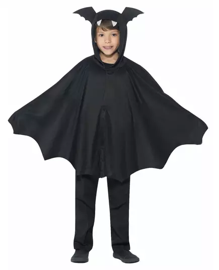 Kostium ponczo z czarnego nietoperza na Halloween dla dzieci, Rozmiar: 10-12 lat (145/158 cm)