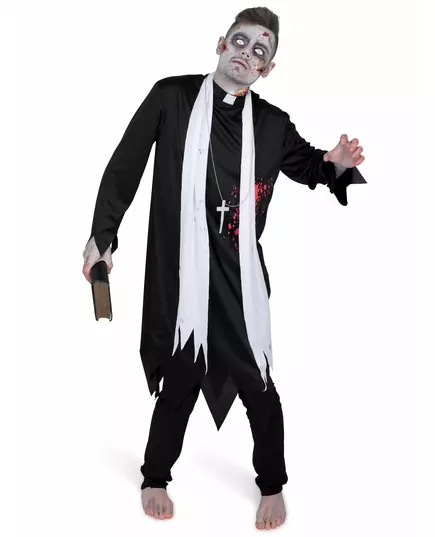 Kostium kapłana zombie dla mężczyzn, Rozmiar: Small