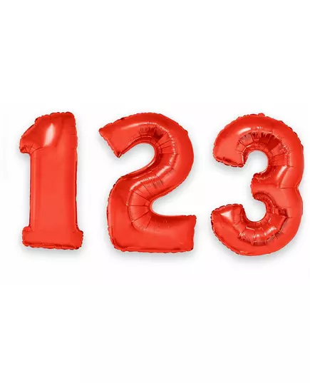 1m balon foliowy w kolorze czerwonym, Rozmiar: 9