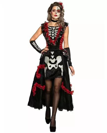 Kostium halka Dia de los muertos damski, Rozmiar: Medium/Large (40/42)