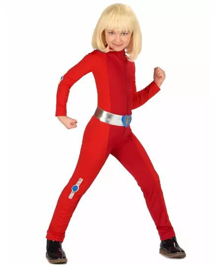 Czerwony kostium Shock Spy dla dziewczynek, Rozmiar: XXL 15-16 lat(153-158 cm)