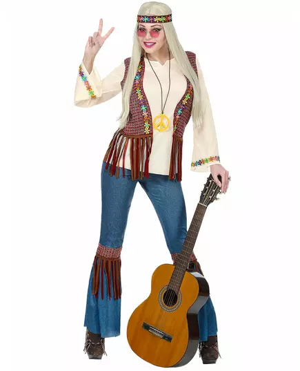 Damski kostium Hippie Peace dla kobiet, Rozmiar: M