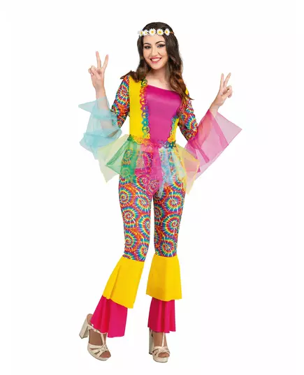 Tiulowy kostium hippie dla kobiet, Rozmiar: M/L