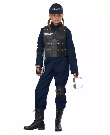 Kostium Swat deluxe dla dzieci, Rozmiar: 8-10 lat (140 cm)