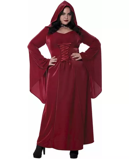 Czerwony gotycki kostium plus size dla kobiet, Rozmiar: XX-Large (46/48)