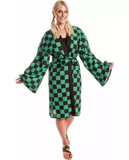 Przebranie kimono w kratkę dla dorosłych, Rozmiar: Medium