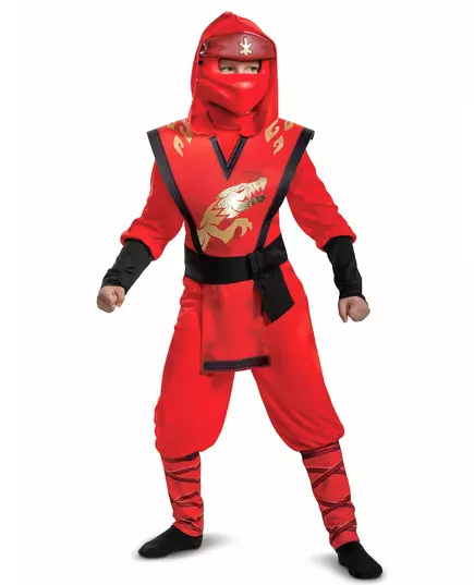 Kostium LEGACY deluxe Kai Ninjago® - dziecko LEGO™, Rozmiar: 5-6 lat (109 - 126 cm)