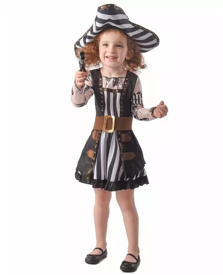 Strój pirata z tatuażami dla dziewczynek, Rozmiar: 7-9 lat(120-130 cm)