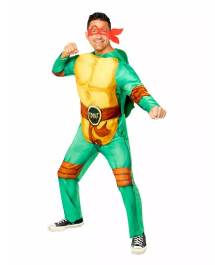 Luksusowy kostium Żółwia Ninja z 4 maskami dla dorosłych, Rozmiar: XL
