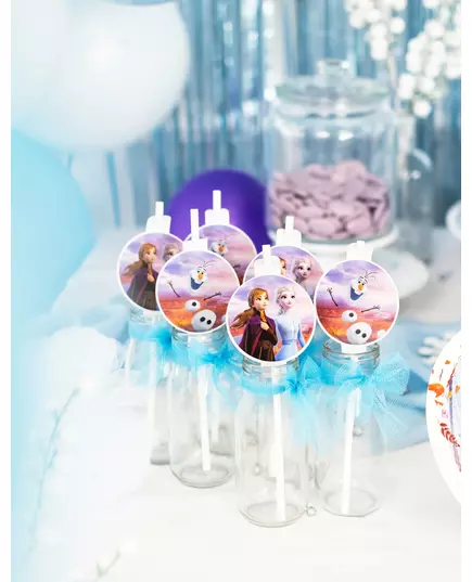 4 kartonowe słomki z medalionem Frozen 2™, image 2
