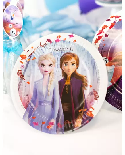 8 małych papierowych talerzy Frozen 2™ 20 cm, image 2