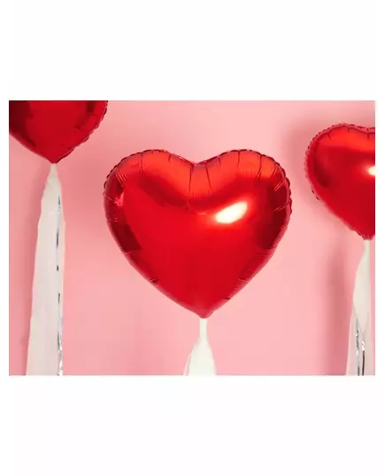 Czerwony foliowy balon w kształcie serca 45 cm, image 2