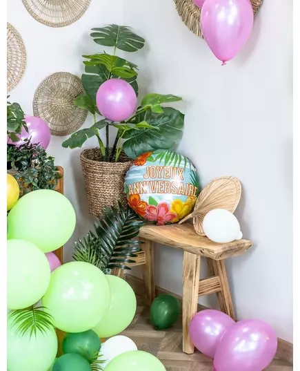 Balon foliowy Paradise z napisem "Wszystkiego najlepszego" 45 cm, image 2