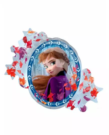 Frozen 2 Elsa i Anna dwustronny balon foliowy 76 x 66 cm, image 2
