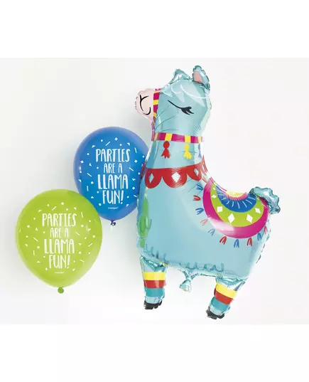 Balon foliowy Giant Blue Lama 90cm, image 2
