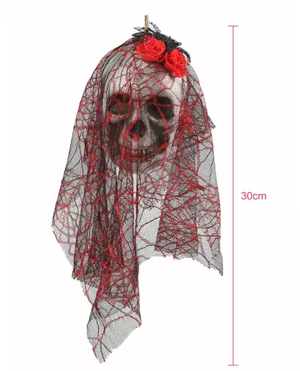 Ślubna Wisząca Dekoracja Czaszka 15 x 30 cm, image 2