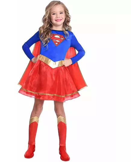 Klasyczny kostium Supergirl™ dla dziewczynki, Rozmiar: 6-8 lat (128 cm)